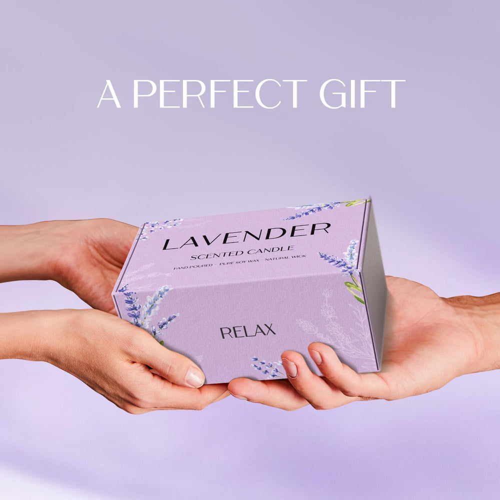 Gift-ready Lavender Candle Set perfect for birthdays or holidays
