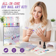 Wcatea all-in-one DIY nail art kit ready for natural, gel, acrylic, and press-on nails.