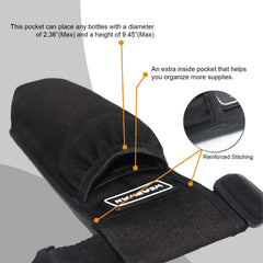 Back view showing interior pocket and belt of WEARWAN holster (1B-Black)