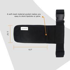 Side view highlighting adjustable waist strap of WEARWAN holster (1B-Black)