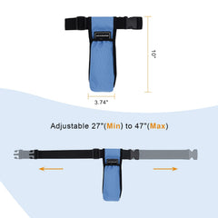 Back/side view showing wider belt for comfort