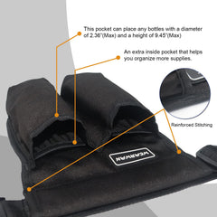 Side view showing adjustable waist strap (2B-Black)