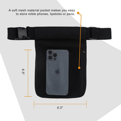 Interior pockets layout for organizing bottles and accessories