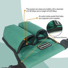 Inside view showing two pockets for bottles