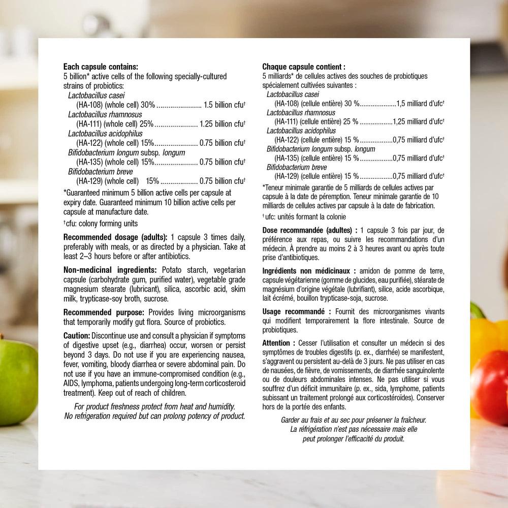 Webber Naturals Complete Probiotic bottle - side