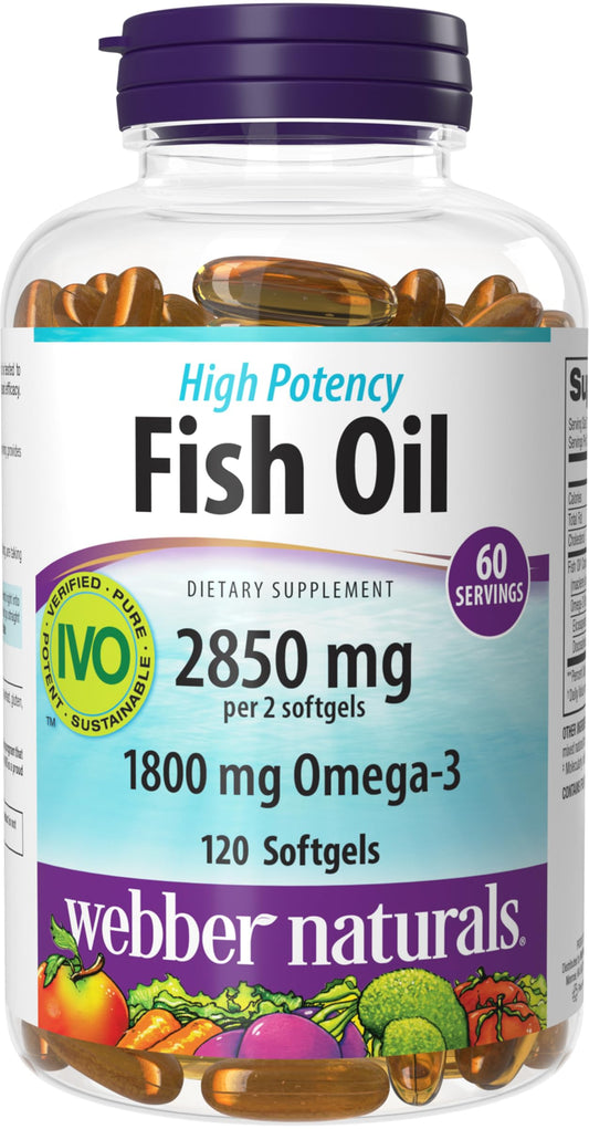 Product image: Webber Naturals Fish Oil 2850 mg 120-count Enteric Softgels