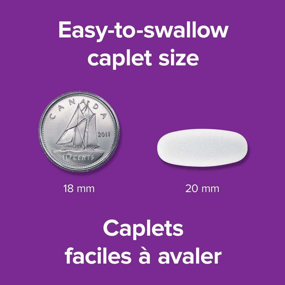 Magnesium caplets displayed together