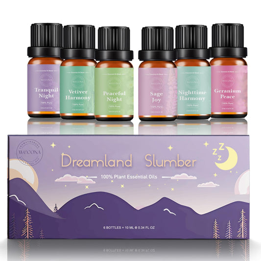 Wecona Dreamland Slumber 6x10ml essential oil set lineup