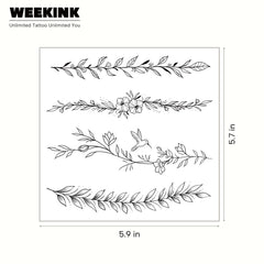 WEEKINK Hummingbird vine tattoo design adds a whimsical focal point