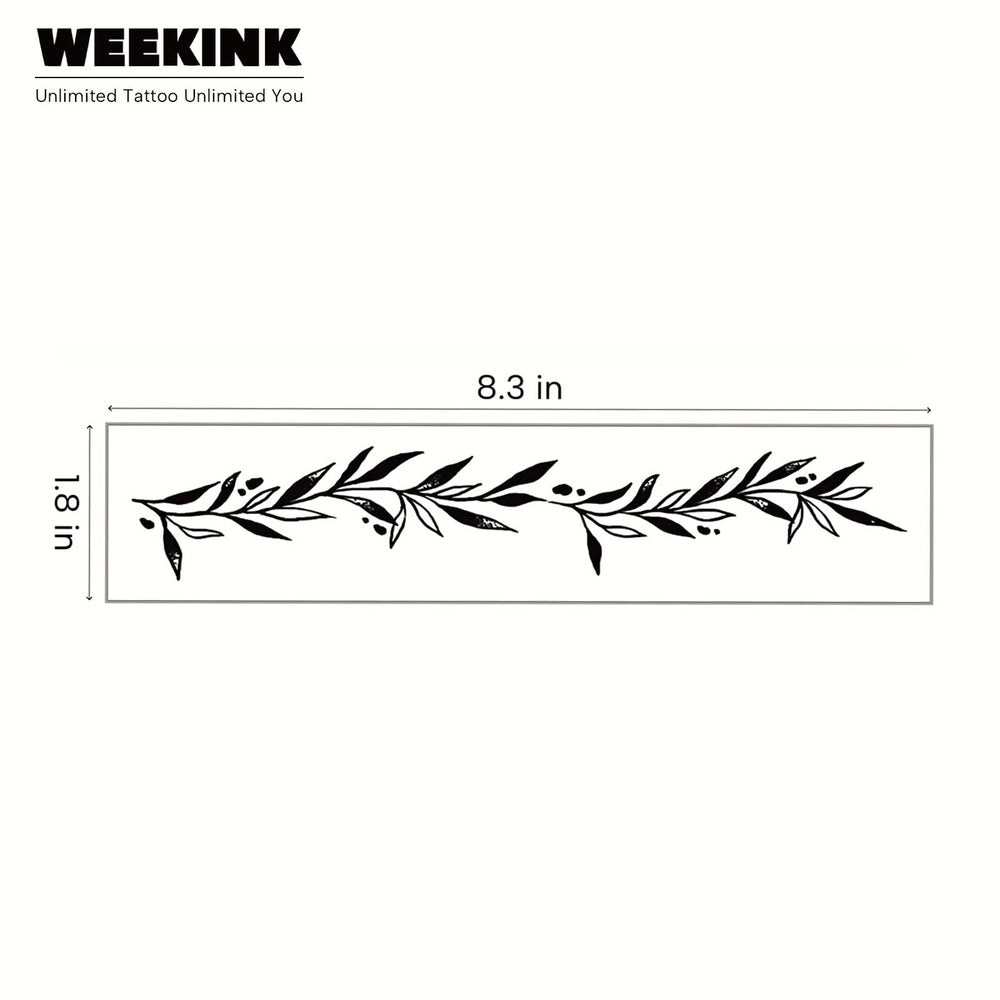 WEEKINK vine tattoo upper arm sleeve with seamless wrap.