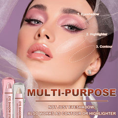WEEMAY eyeshadow stick built-in blending brush closeup for seamless color blending.
