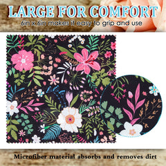Compact 15 x 15 cm cleaning cloths for glasses, phones, and cameras