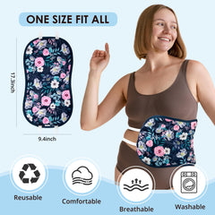 Extra-long adjustable strap on castor oil pack wrap