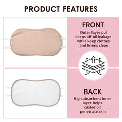 Adjustable wrap strap on castor oil pack