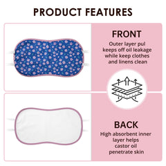 Side view showing adjustable strap on Castor Oil Pack Wrap