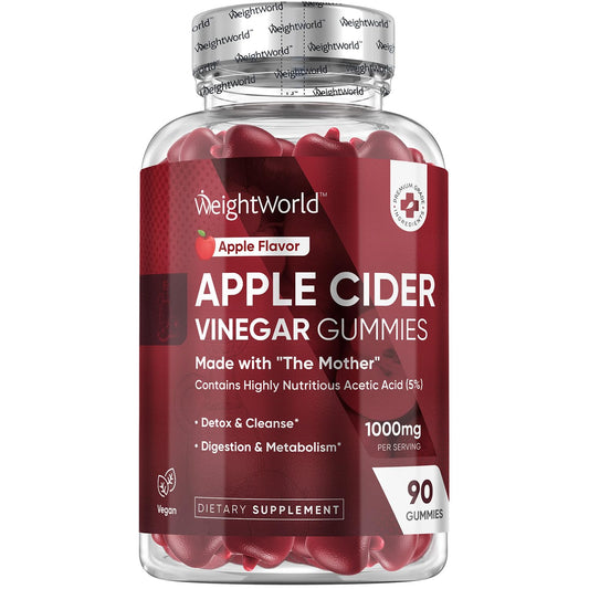 WeightWorld ACV Gummies with The Mother bottle and label
