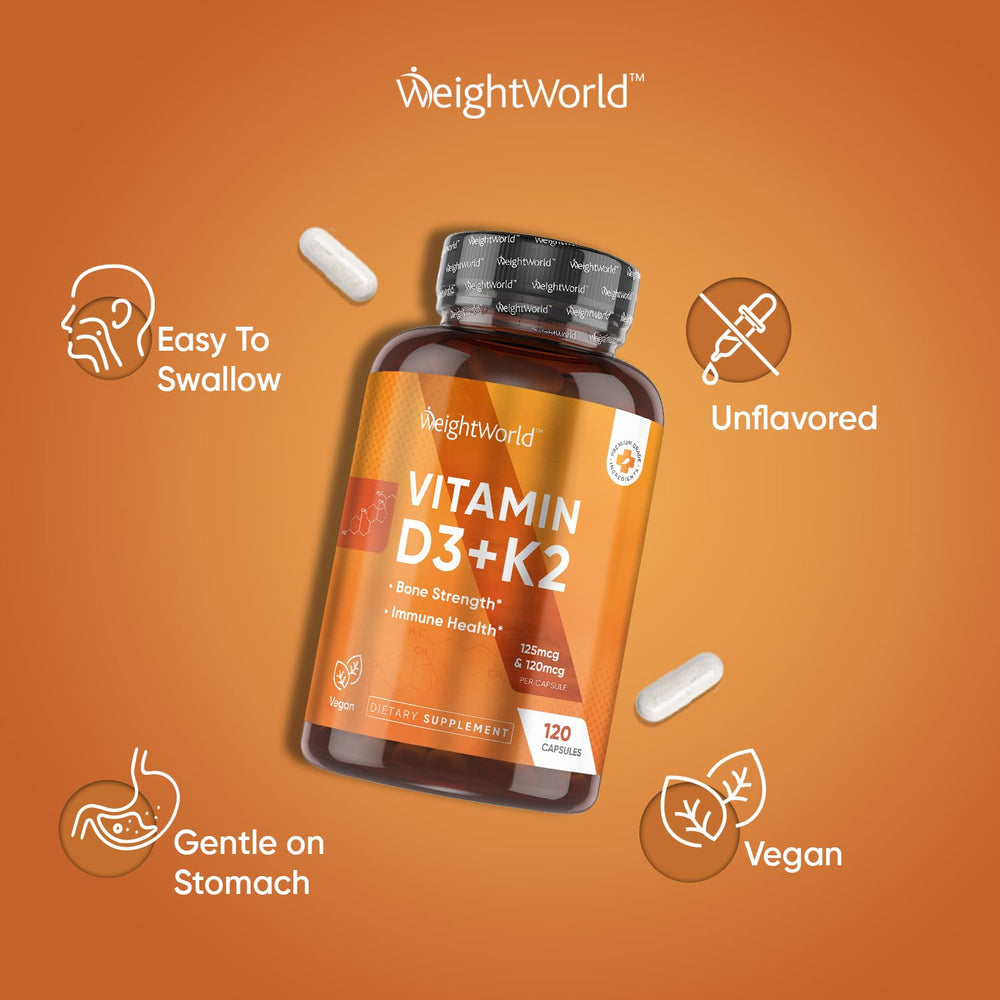 Vegan D3 K2 capsules for easy swallowing