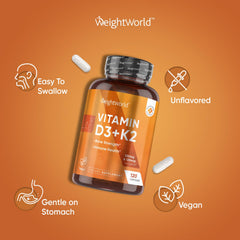 Vegan D3 K2 capsules for easy swallowing