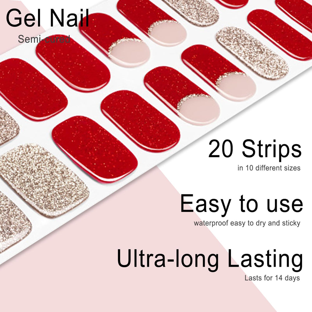 WEKCEKCEK long-lasting gel nail wraps shine through daily wear