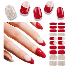 WEKCEKCEK semi-cured gel nail strips package for fast at-home manicures