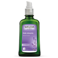 Weleda Relaxing Lavender Body Oil bottle, 3.4 oz, Clear