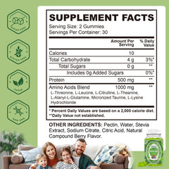 Supplement facts and ingredients for Well&Whole BCAA Gummies