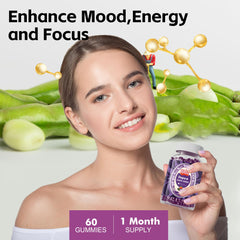 Mucuna Pruriens extract bottle label for gummies