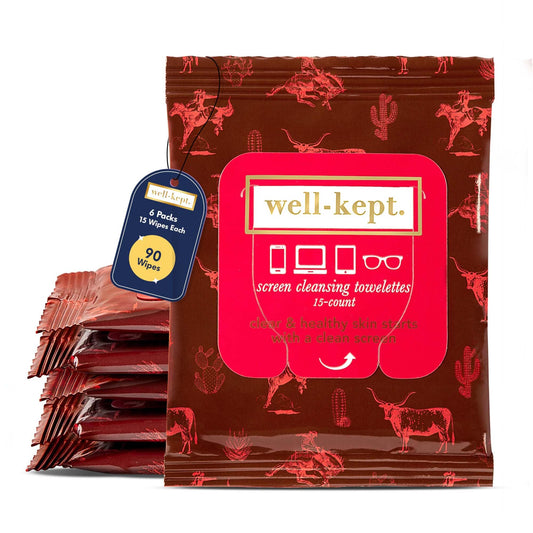 Well-Kept Tech and Lens Wipes 90-count six-pack packaging