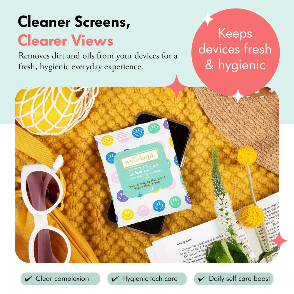 Wipe cleaning a smartphone screen