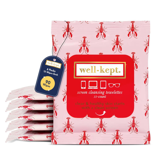Well-Kept wipes for eyeglasses cleaning – 6 pack, 90 count