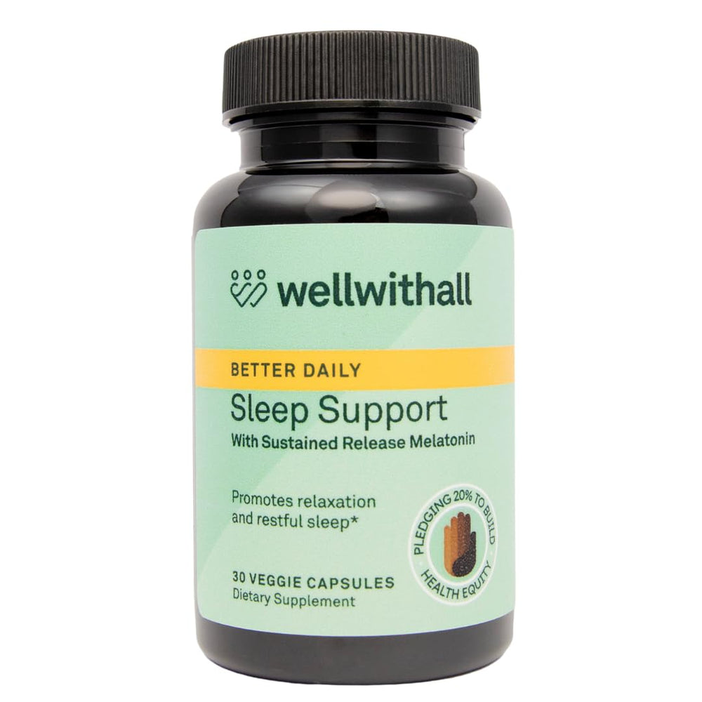 WellWithAll Sleep Support bottle on a white background