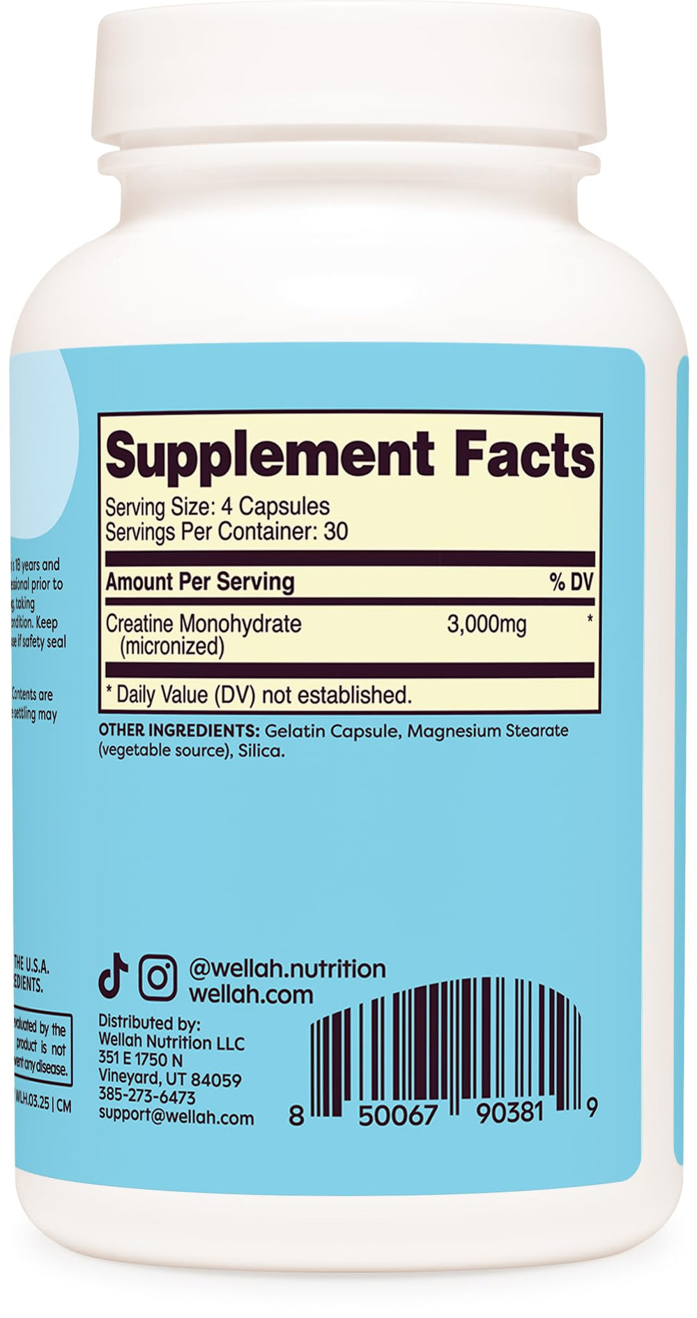 Manufacturing facility label indicating NSF GMP FDA Registered