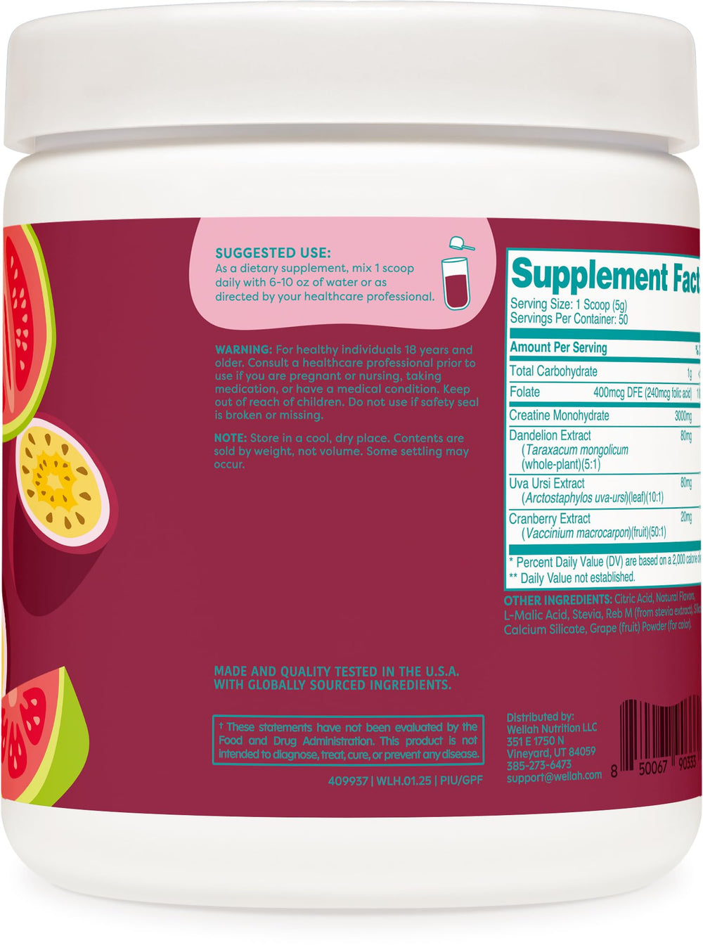 Scoop displaying 3 grams of creatine monohydrate per serving