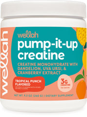 Wellah Creatine for Women Tropical Punch bottle with 50 servings