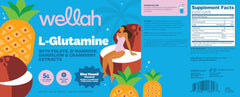 Nutrition label showing 5g L-Glutamine per serving