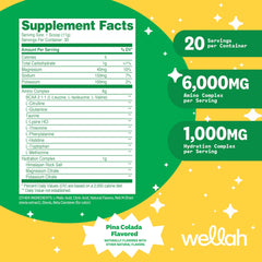 Container of Wellah So Long Soreness BCAA Powder – side view