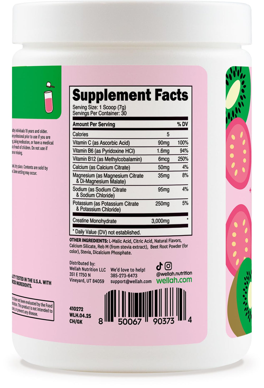 Finished tropical drink with 30 servings per bottle