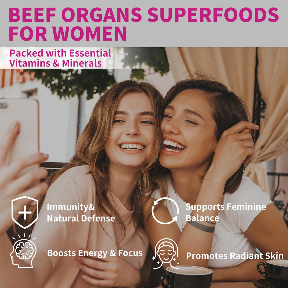 Gummies showing liver, heart, kidney and uterine tissue