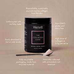 WelleCo The Collagen Elixir bottle back panel