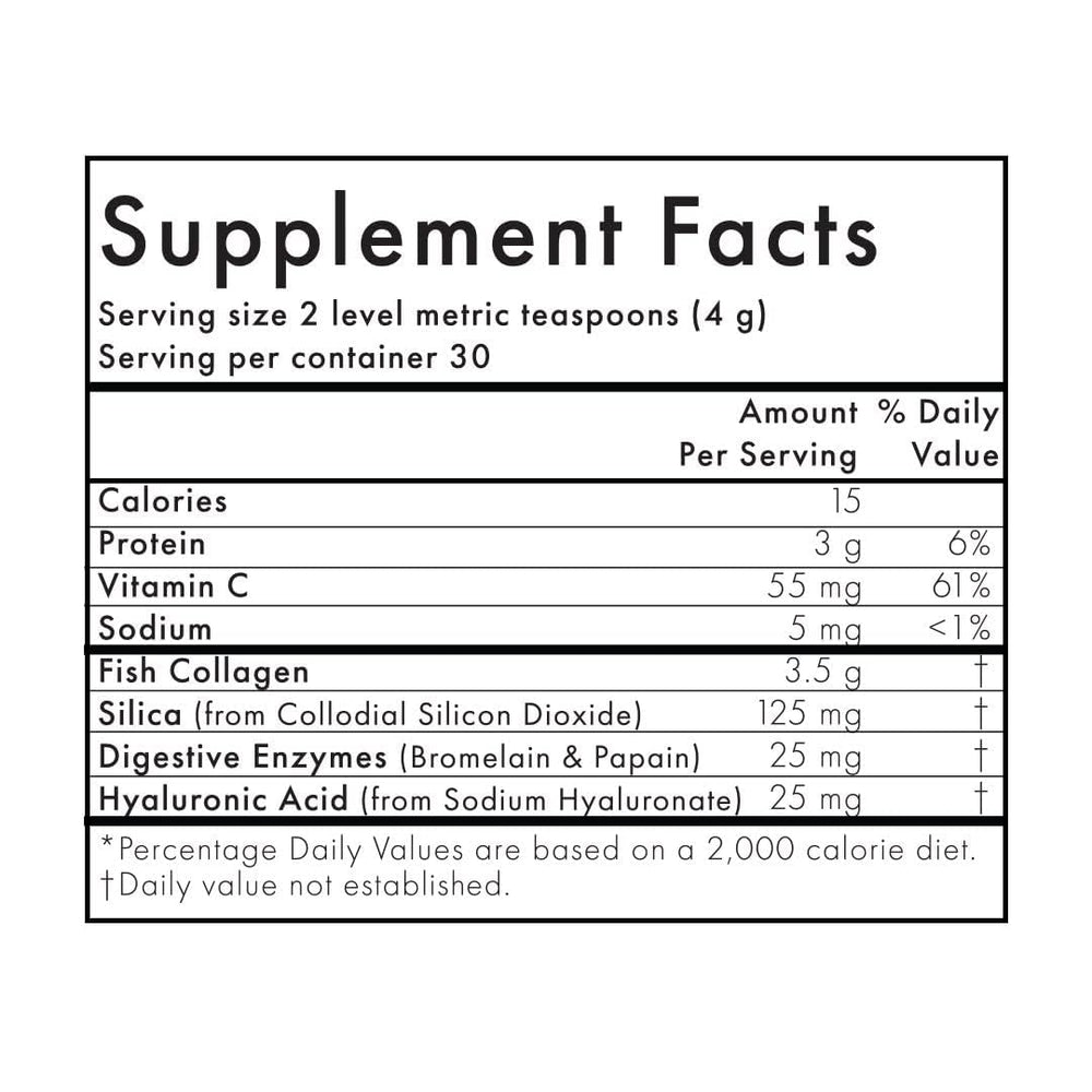 Collagen elixir powder dissolving in a glass of water