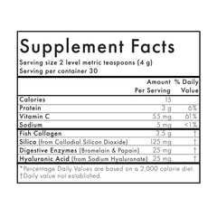 Collagen elixir powder dissolving in a glass of water