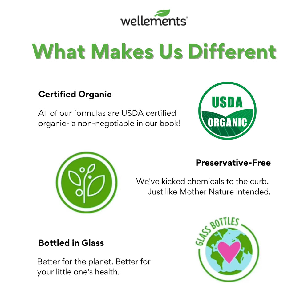 Nutritional information and ingredients of Wellements Iron Drops