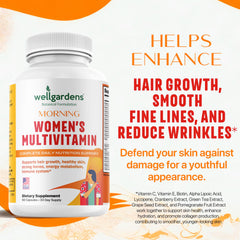 Close-up of Wellgardens multivitamin label showing Biotin and Zinc