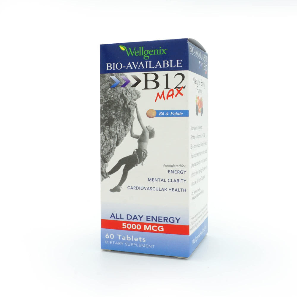 Healthy lifestyle imagery featuring Wellgenix B12 Max for energy