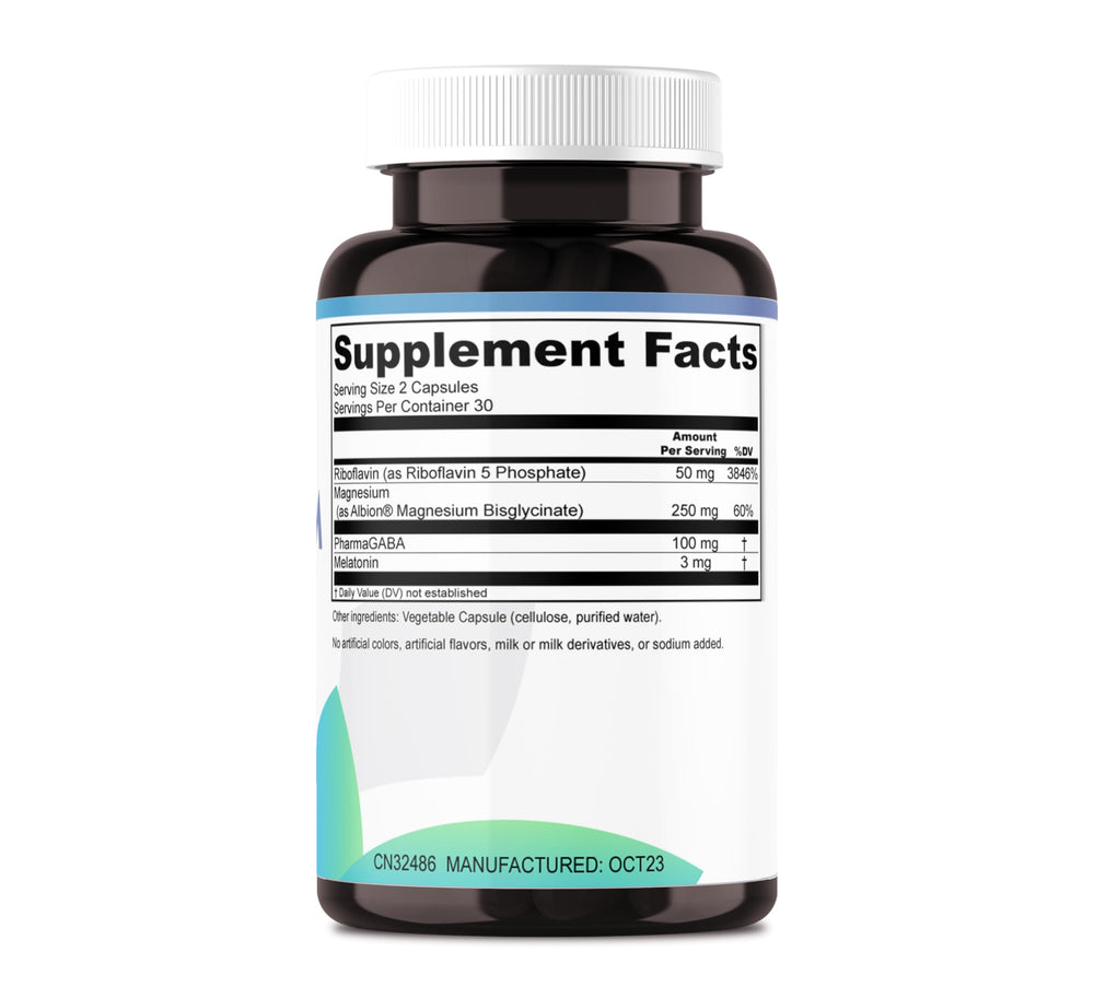 Close-up of Migra-Well PM capsules
