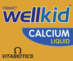 Child-friendly Wellkid Calcium Liquid 150ml packaging design