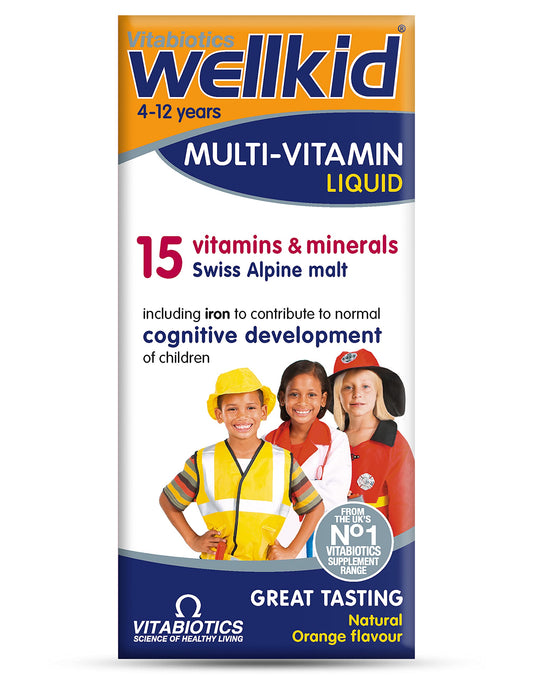 Wellkid Multi-Vitamin Liquid 150ml bottle - front view