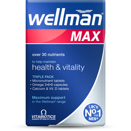 Wellman Max capsules bottle and 84-pack front view
