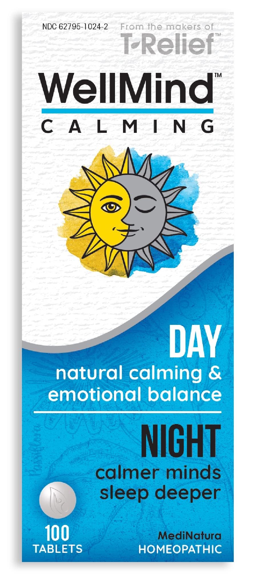 WellMind Calming Tablets bottle with label