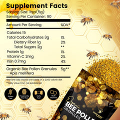 WELLNESS LABSRX Bee pollen container supports immune health and natural vitality.